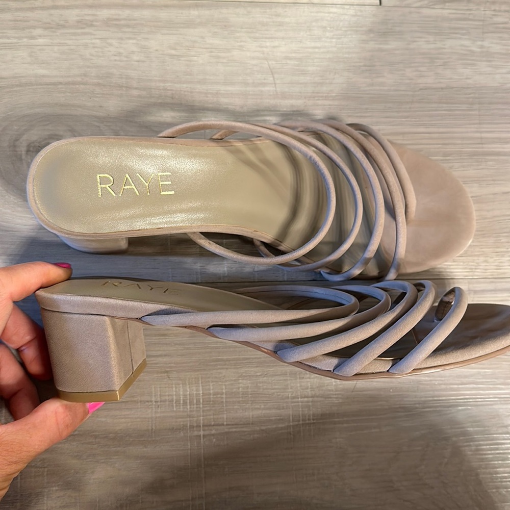 Raye suede block heels